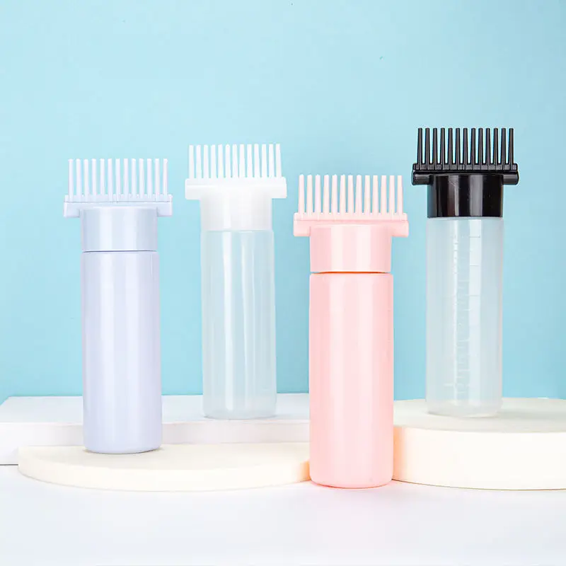 High Quality Hair Coloring Brush Bottle with Oil Applicator for Hair Dye, Comb Applicator Bottle