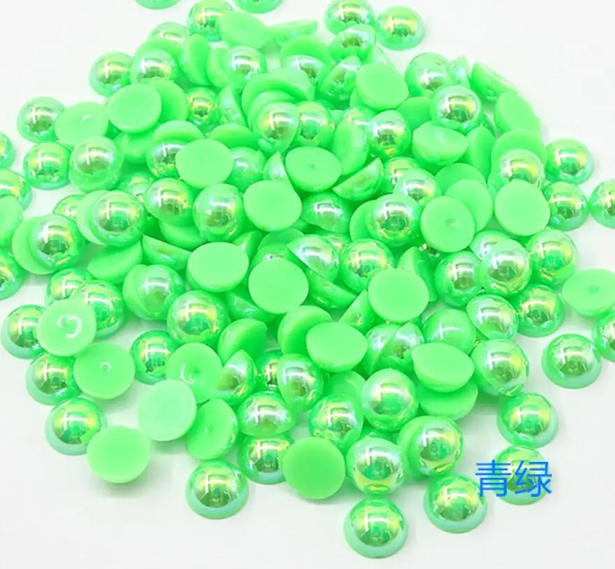 Half round Plastic Pearl Nail Art Decoration Mix Wheel Loose Black & Colorful Pearls Diameters 2mm 4mm 5mm 6mm 8mm 10mm 14mm