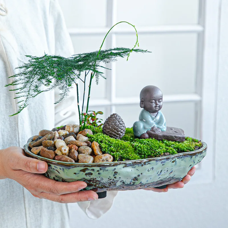 large rectangular ceramic mica bonsai pots wholesale