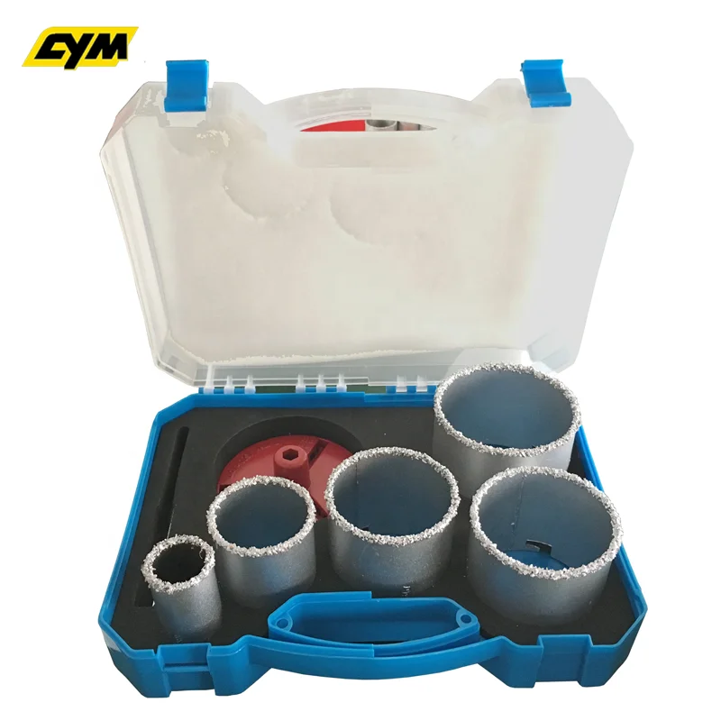 
professional Tungsten Carbide Grit Hole saw Set for Ceramic Tile Punching 