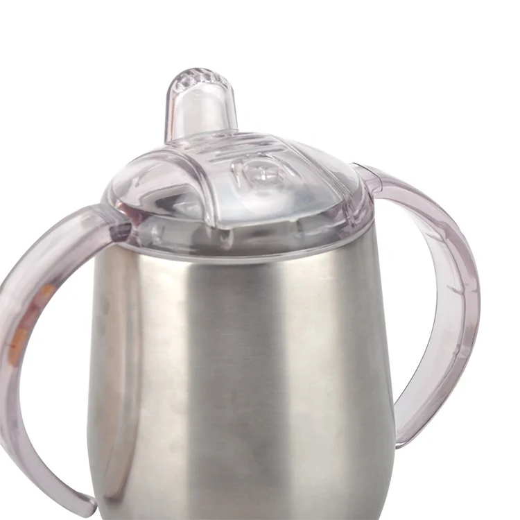 
Hot Sales Double Wall Insulated Safe Sippy Water Bottle Toddler Stainless Steel Sippy Cup With Handle 