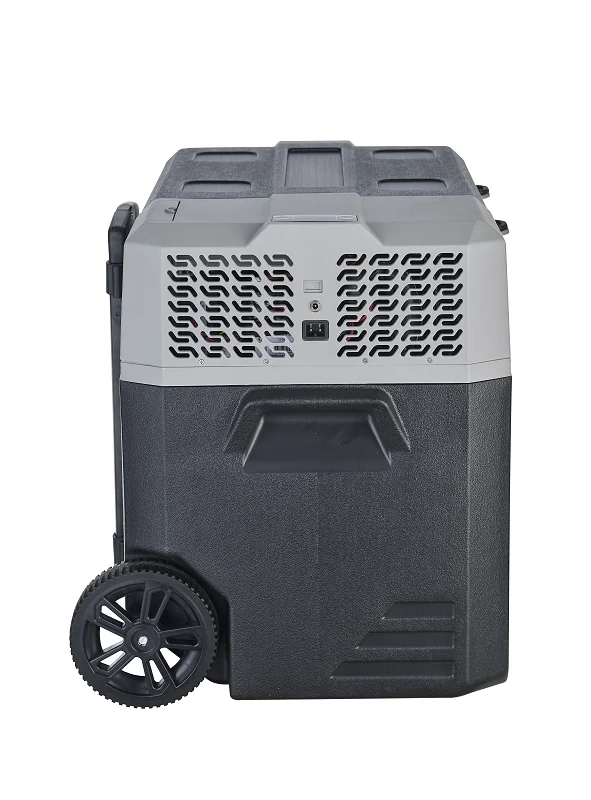 62L Portable Draw-bar Refrigerator 12V 24V DC Compressor Battery Powered Refrigerator For Car