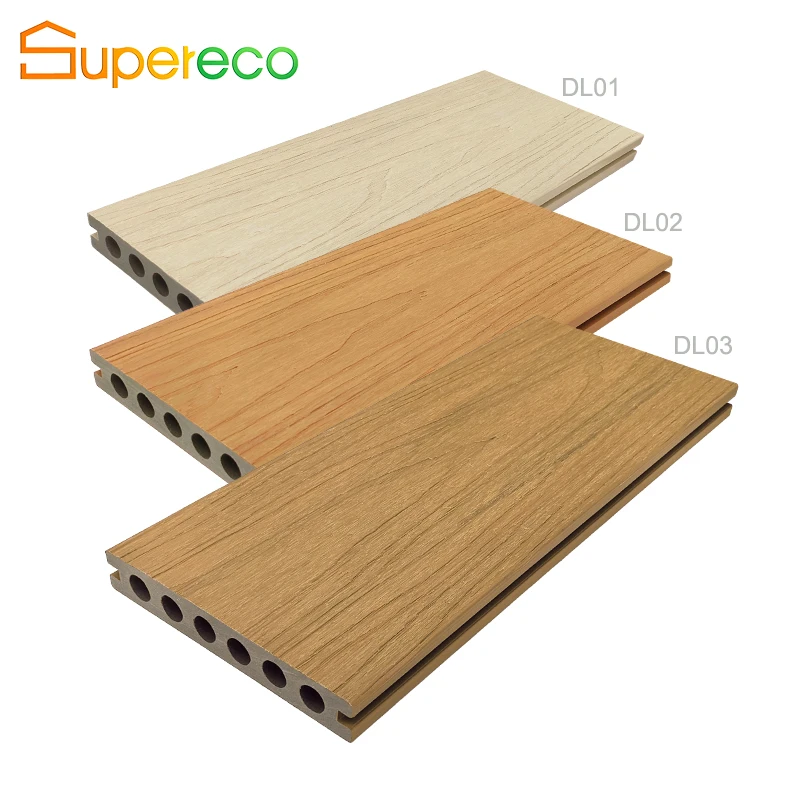 High Quality WPC Decking Waterproof Wood Design Outdoor Floor  & Exterior Teak & Plastic Material