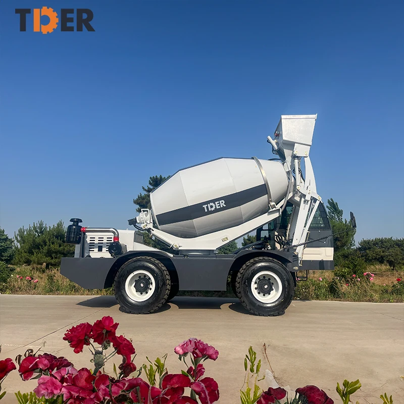 Liftsun 4 cbm cubic meters self propelled Front wheel steering self-loading concrete mixer truck