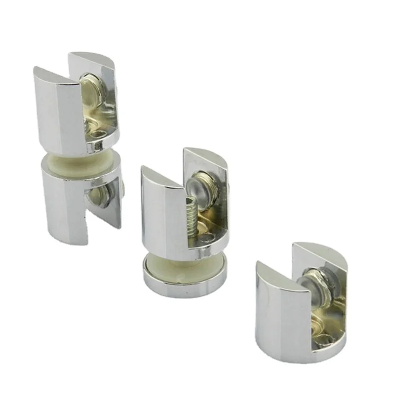 Bathroom Metal Glass Clamp Bracket Shelf Support pins glass clip