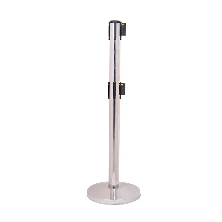 Double Belt Retractable Stanchion/ Security Barrier