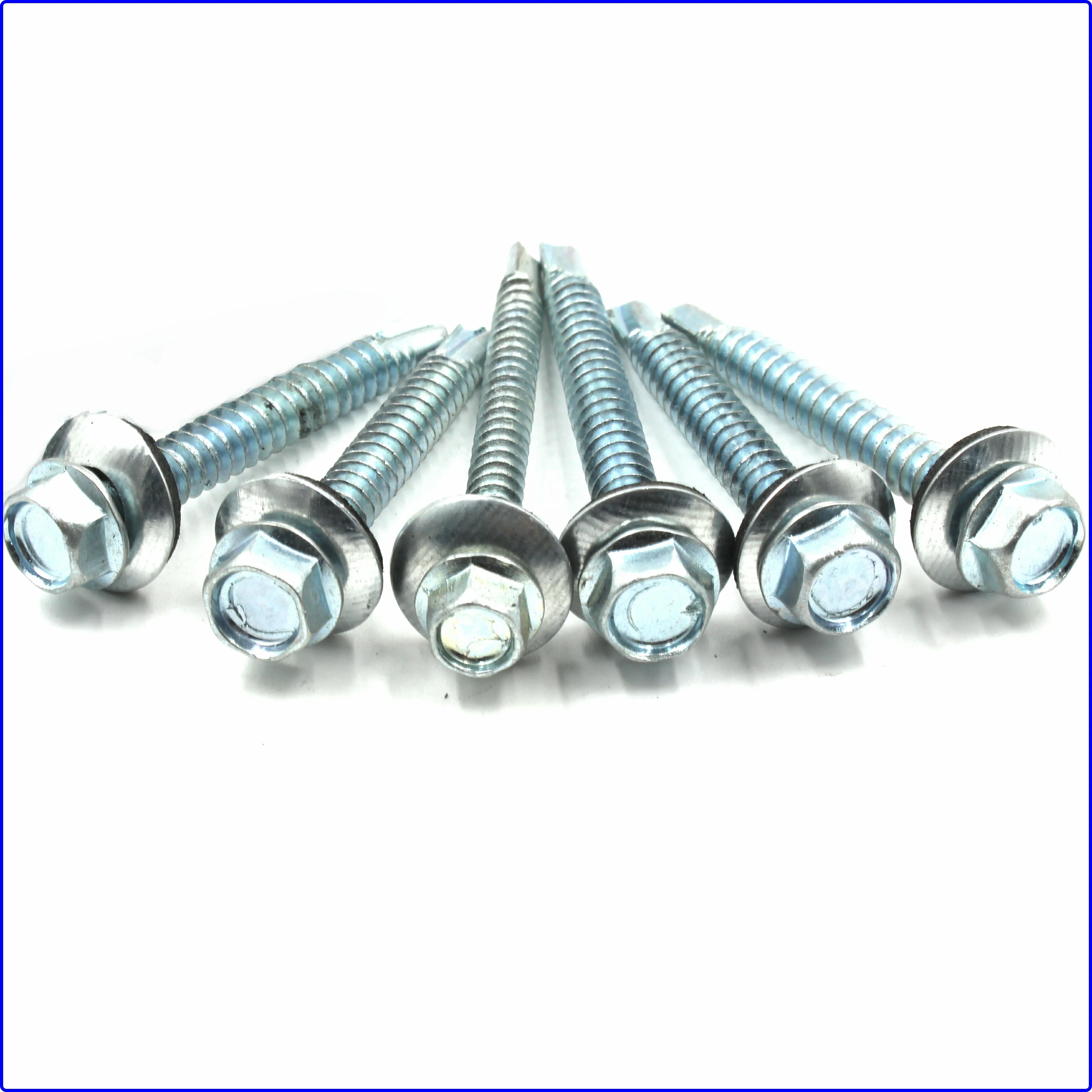 galvanized hex head self drilling screws for metal roofing with EPDM washer