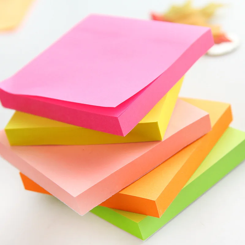 Ten colors Sticky Notes Pad custom logo print sticky note Hot sale  note