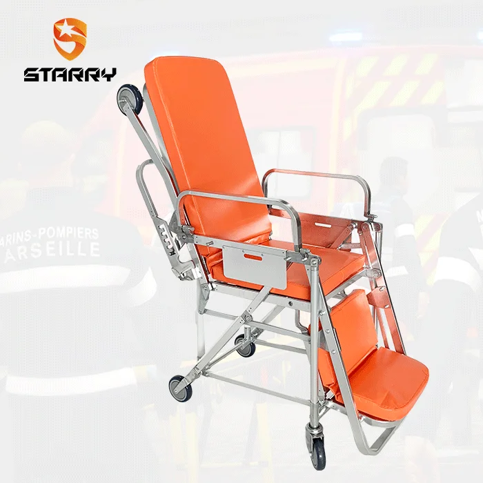 First aid ambulance medical devices adjustable folding wheel chairs for stair wheelchair stretcher