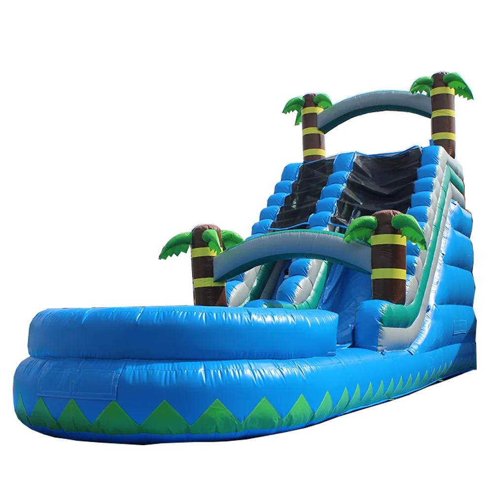Inflatable Slide Free Shipping 18ft Guangzhou Tropical Inflatable Water Slide