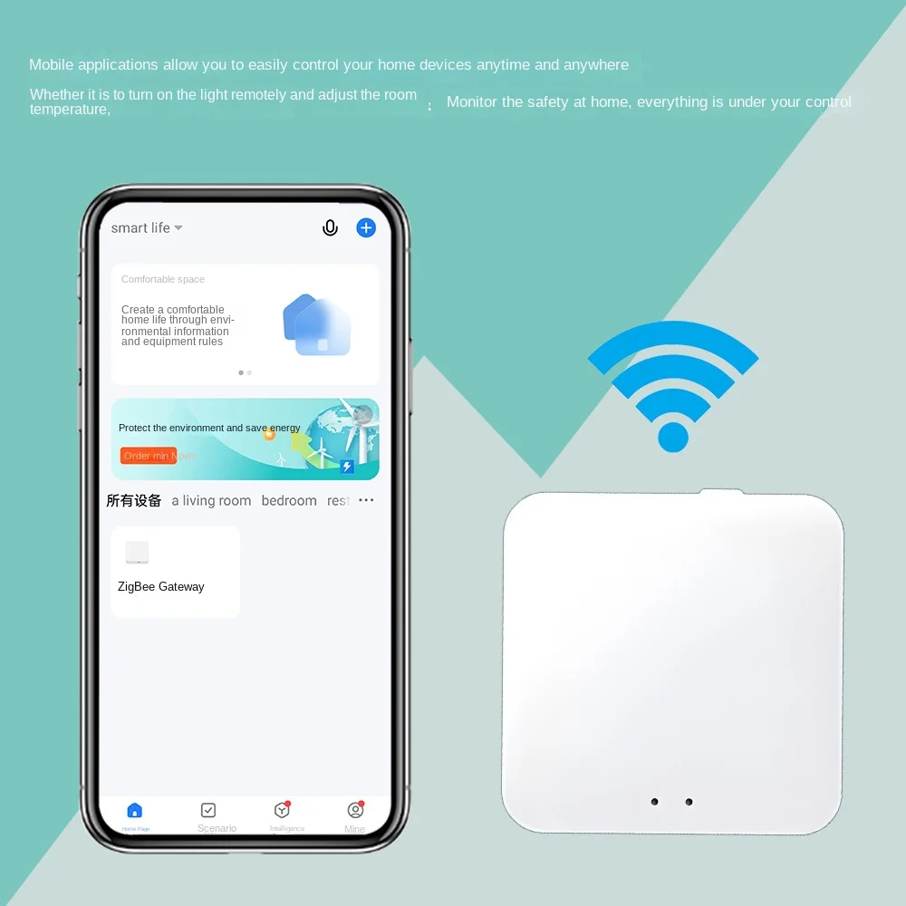 Tuya Zigbee Gateway Graffiti Intelligent Wireless Multi-Mode Gateway Smart Home Remote Control Remote Voice Control