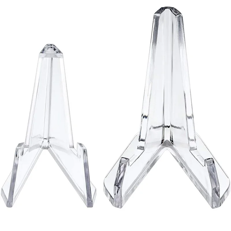 Pocket Watches Capsules Challenge Medal Clear Mini Coin Display Easel Holder Acrylic Easel Stands for Displaying Air-Tite Coins