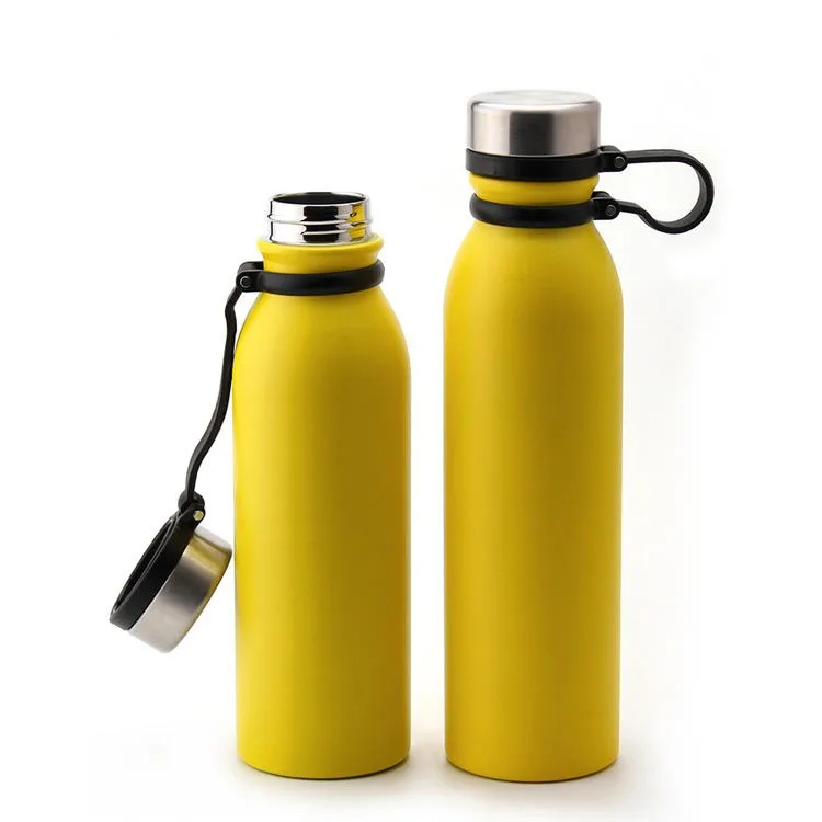 wholesale 350 ml 500 ml 750 ml stainless steel sport water bottle with handle double wall vacuum thermo bottle