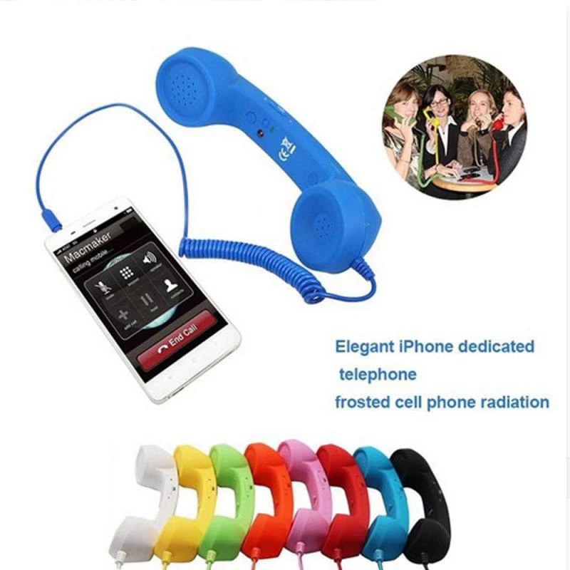 Classic Retro Phone Handset 3.5mm Jack Mini Mic Speaker Phone Call Receiver for comfortable call Telephone Headsets