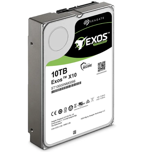 Seagate Enterprise Capacity 3,5 HDD 10 ТБ (гелий) 7200 об/мин SATA 6 ГБ/сек. 256 MB кэш Внутренний голой привод (ST10000NM0016)