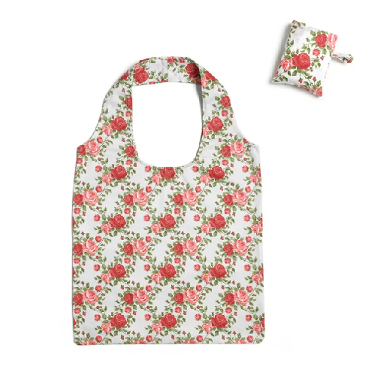 Gym bags to customize korean hemp tote nylon foldable shopping bag