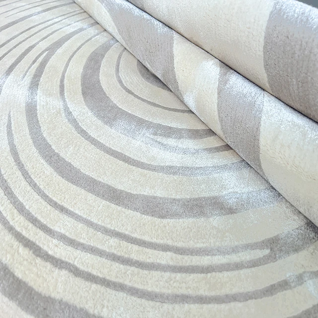 Handmade Natural Bamboo Fibre Rug Moisture Resistant Soft Modern Style Carpet Home Office Tufted Washable Bedroom Living Room