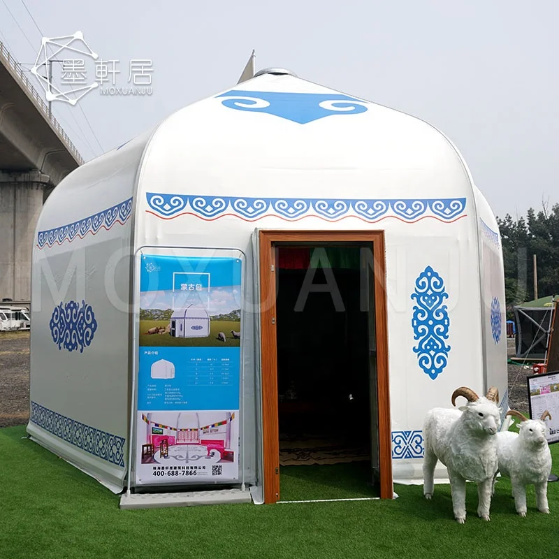 
Custom-Made Luxury Aluminium Frame Mongolian Yurt Glamping Tent for Sale 