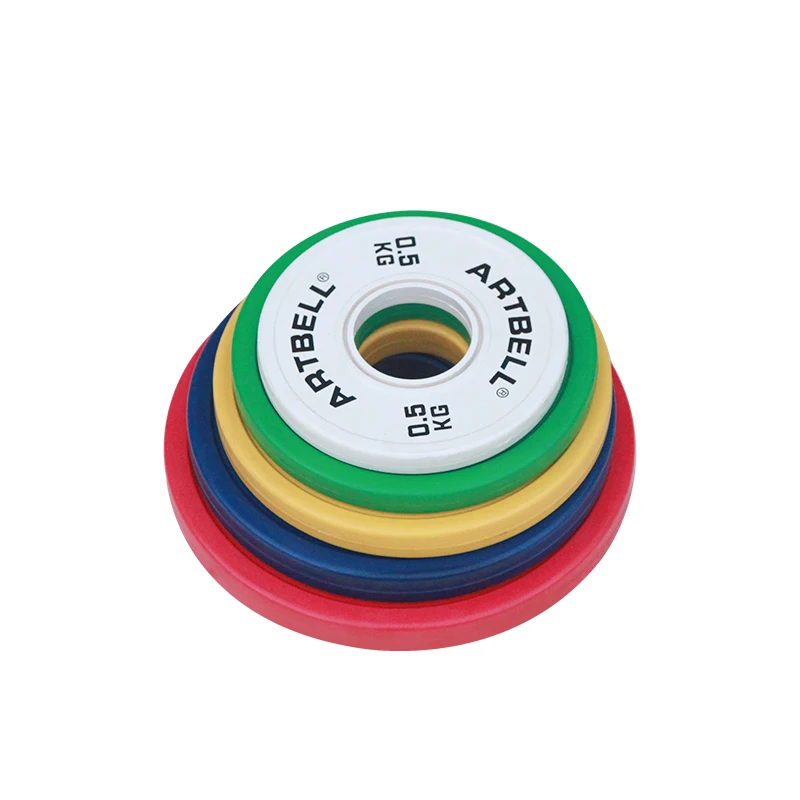 Cast Iron Calibrated Barbell With Weight Plates Set Rubber Urethane Gym Vest Pu Fractional Weight Plates