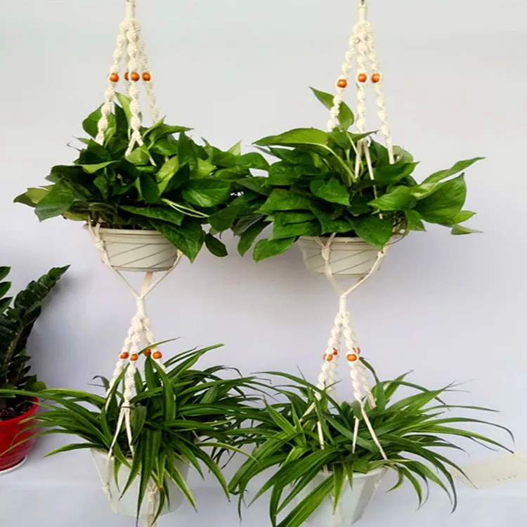 Plant hanging macrame plant hanger , cotton macrame for home decor