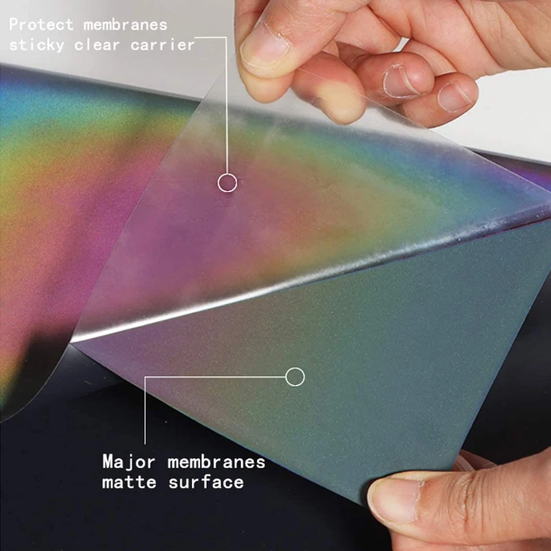 Elastic rainbow hi vis heat transfer reflective vinyl film roll reflective tape for fashion clothing