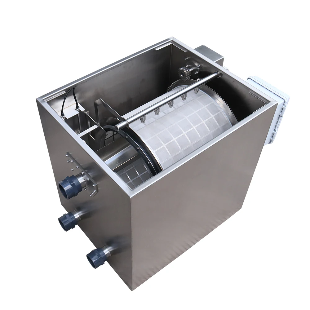 Qlozone, аквакультура, рыбоводство, кои, пруд, барабанный фильтр, ротационный 304, нержавеющая сталь, вращающийся барабанный фильтр