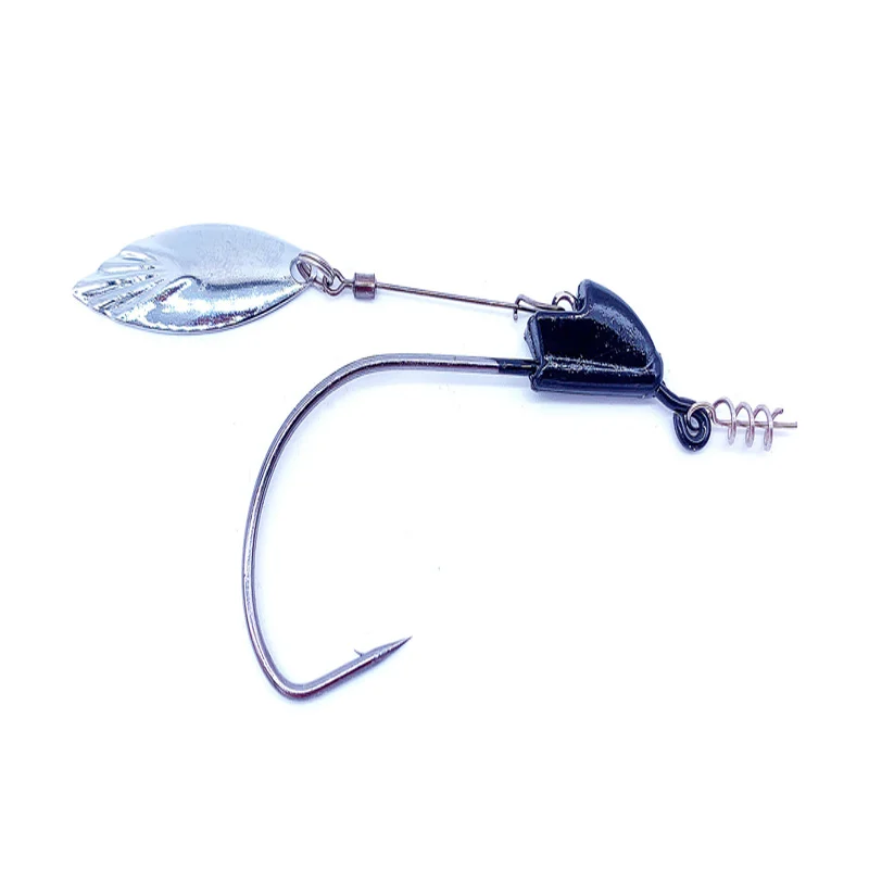 Rotating sequin fish hook with counterweight and plumb bob still attract more fish for a longer distance
