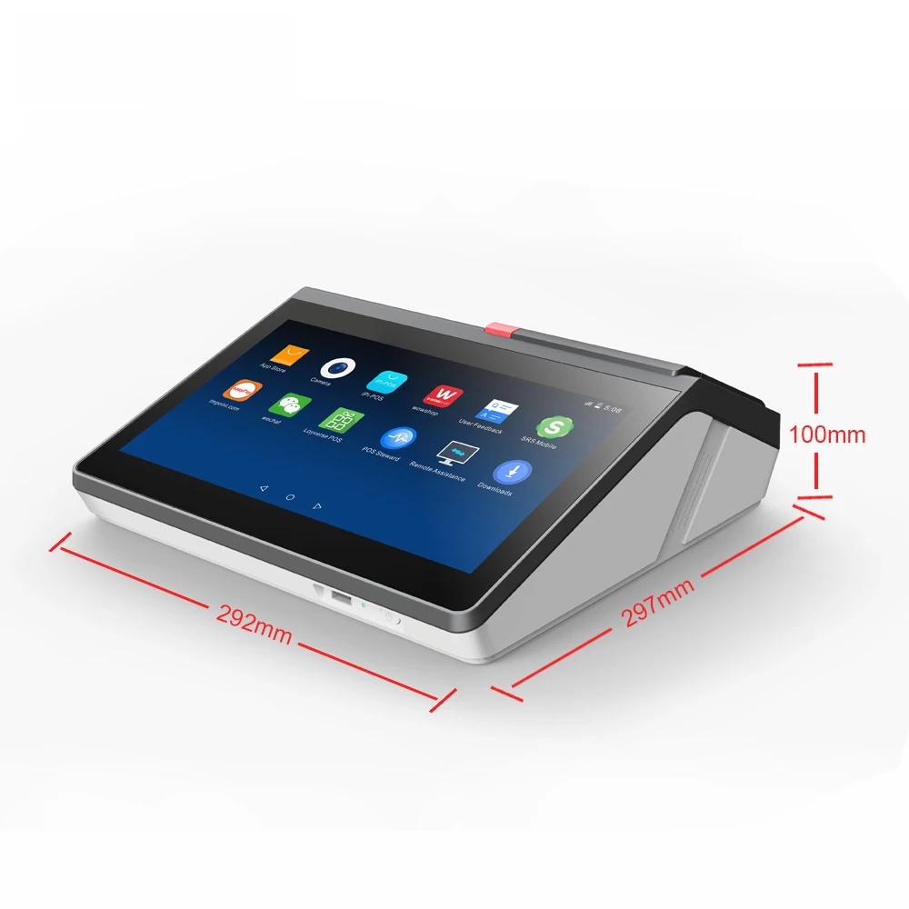 11.6 inch touch terminal all in one pos restaurant pos systems business retail pos terminal with 80 mm printer