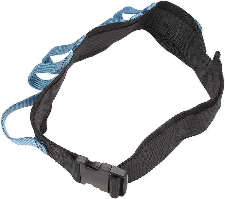 
Wide Ambulation Mobility Transfer Moving Sling Gait Belt with 6 Caregiver blue handles 