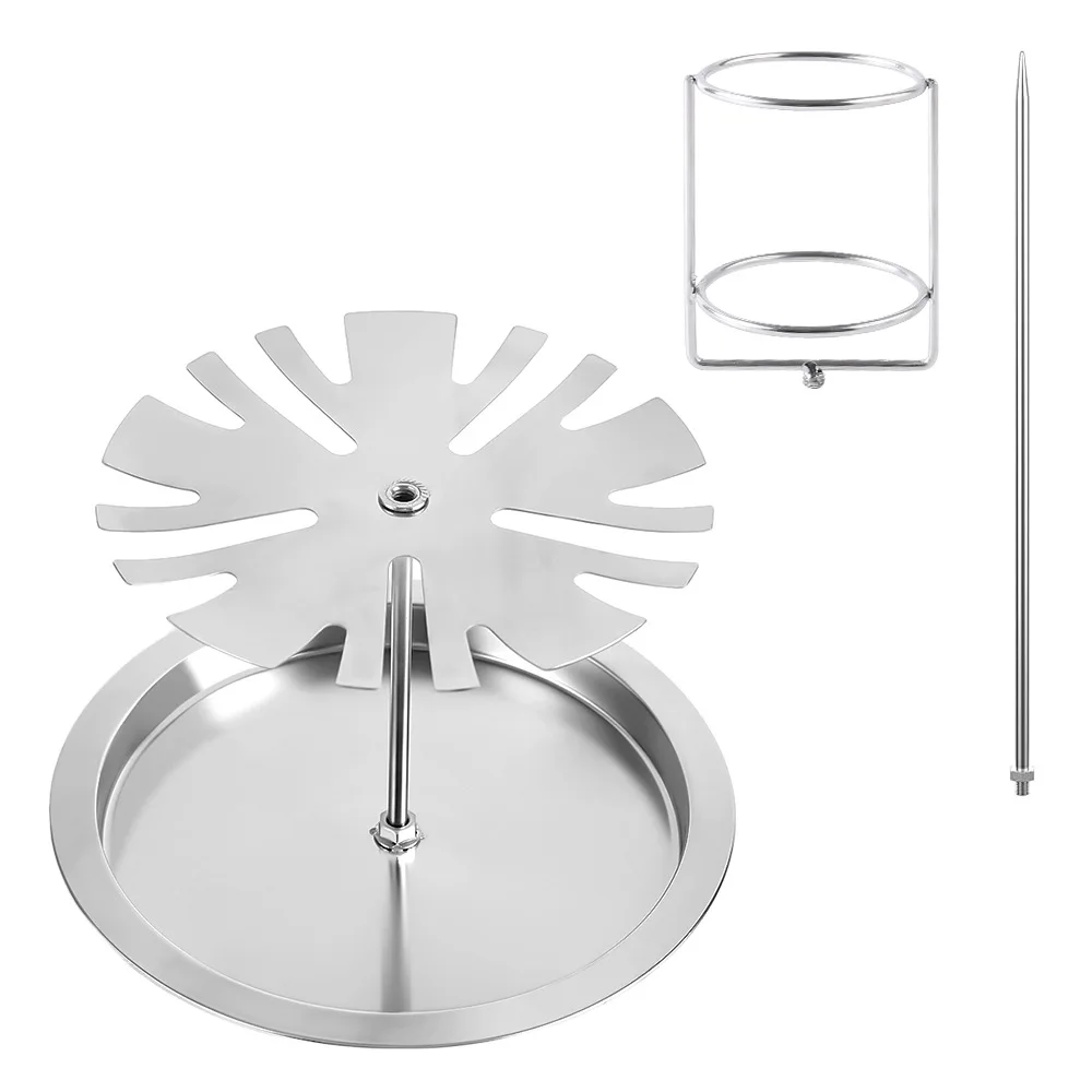 304 Stainless Steel Chicken Leg Rack Beer Can Chicken Holder Butt Stand BBQ Smoke Rib Rack
