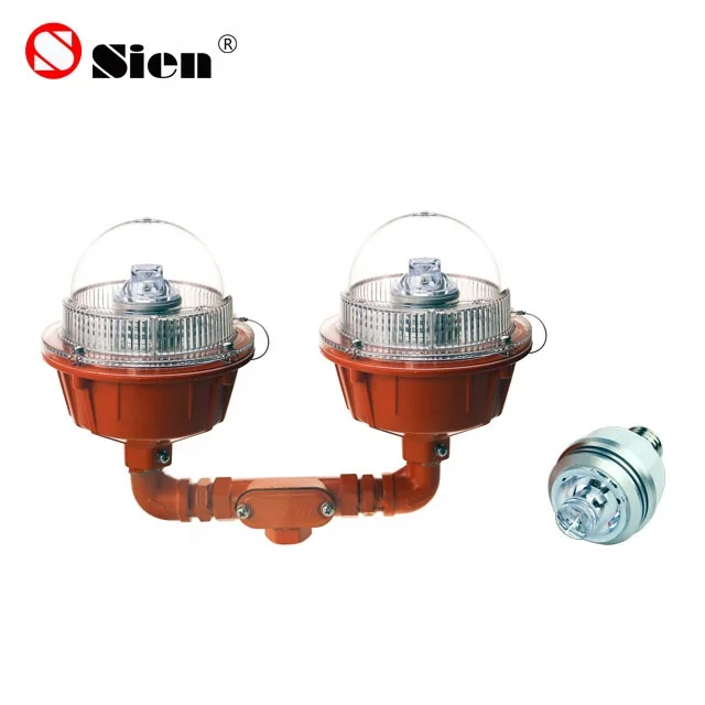 Double Obstacle Light Ls810d Low Intensity Dual Aviation Light For Tower Obstacle Lamp For Telecommunications Tower