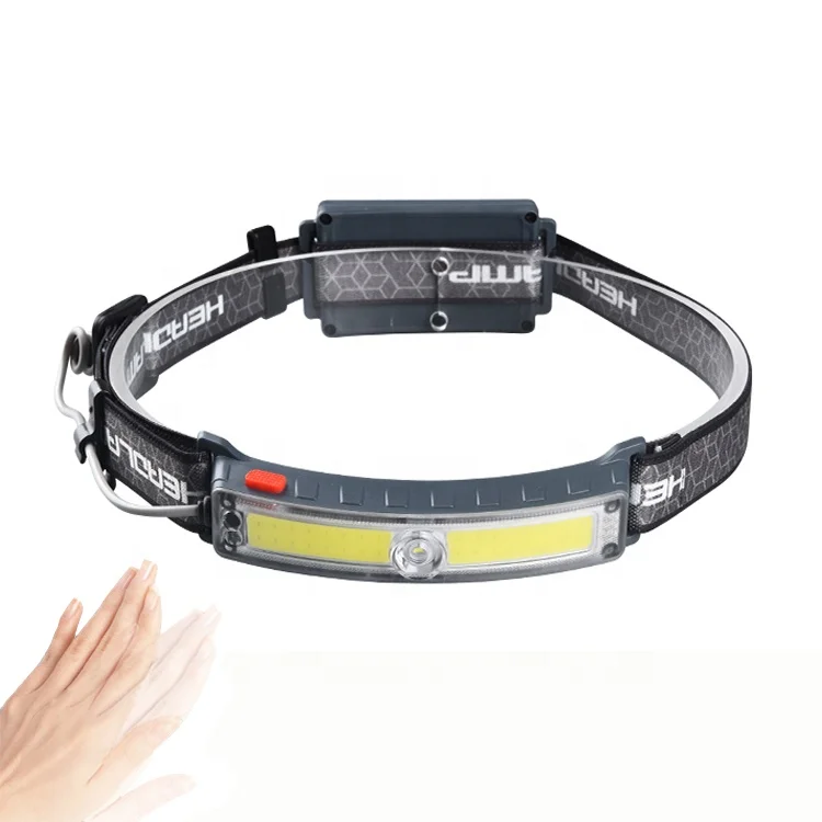 Multi-mode USB Rechargeable LED Headlamp Waterproof Head Torch 6 Lighting Modes Induction Switch Camping Hand Band Fishing Lamp