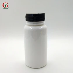 High quality PET 150cc pill container white empty capsule bottle tamper proof cap bottle health care supplement bottle