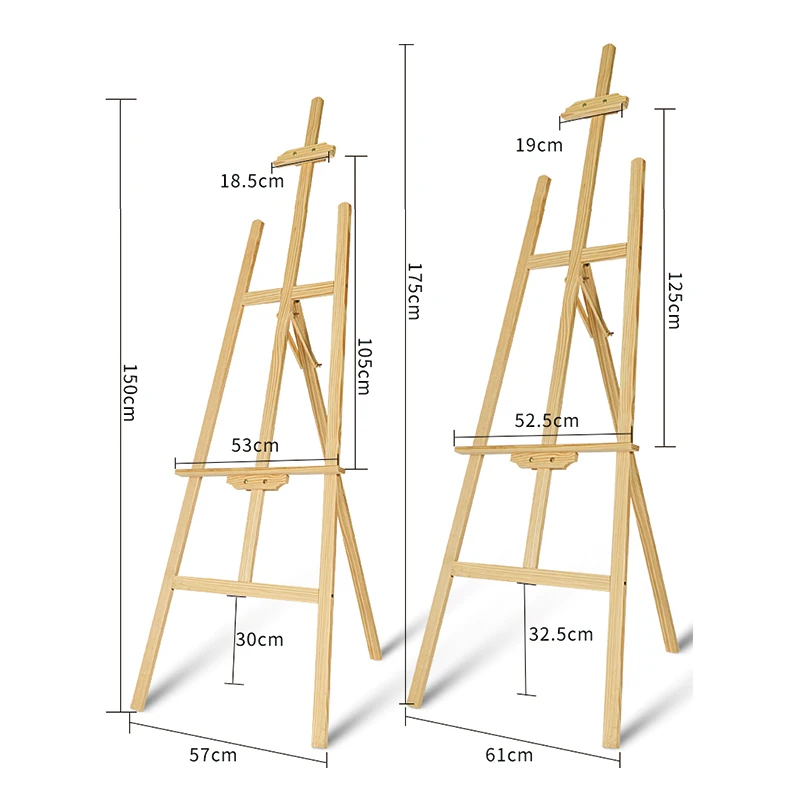 High Quality Stretched Canvas Painting Easel Stand 175cm Studio Outdoor Drawing