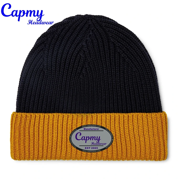 Custom popular manufacturer 100% wool high quality winter warm knit beanie hat