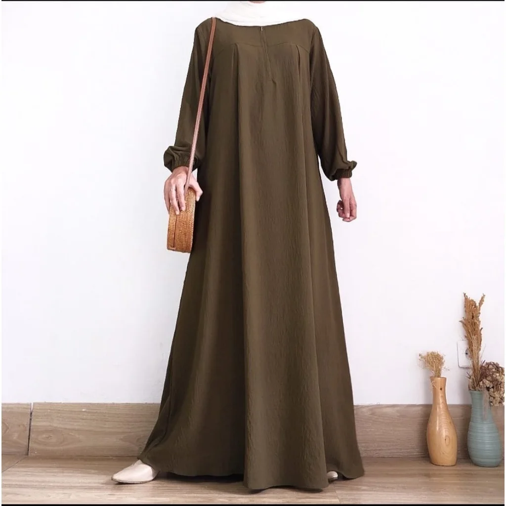 Muslim Lady Long Dress Abaya Women Muslim Dress Turkey Wholesale Plain Color Muslim Women Abaya