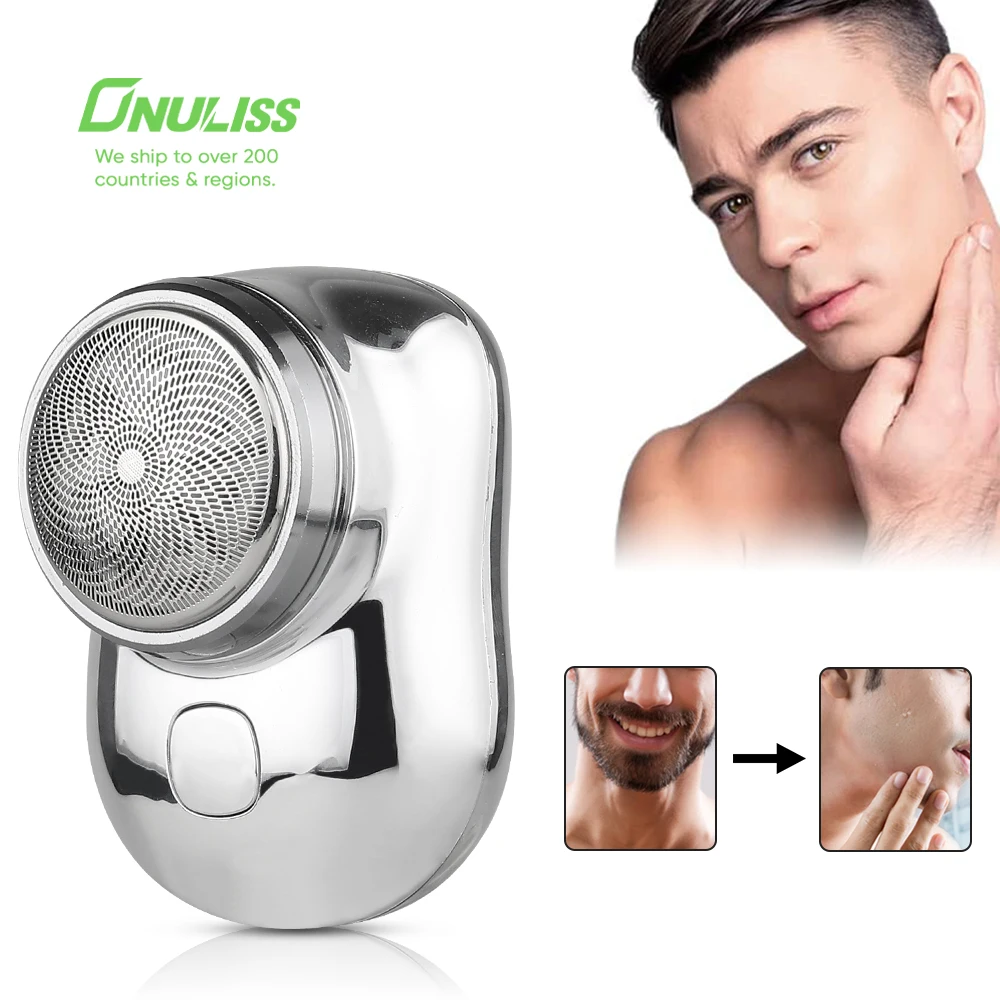 Карманный размер USB перезаряжаемая Влажная и сухая Мужская бритва безболезненная Мини Портативная электрическая бритва для мужчин