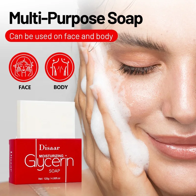 Rich Natural Glycerin Mild Cleaning Moisturizing Smooth Skin Handmade Body Facial Soap