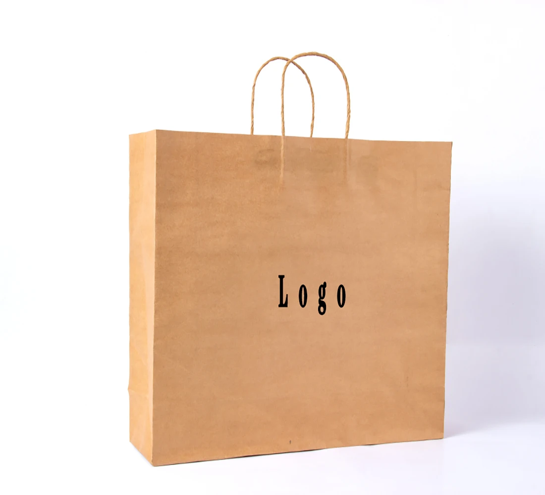Shopping Clothing Packing Delivery Handbags Foldable Flat Pack Gift Boxes Portable Paper Bag