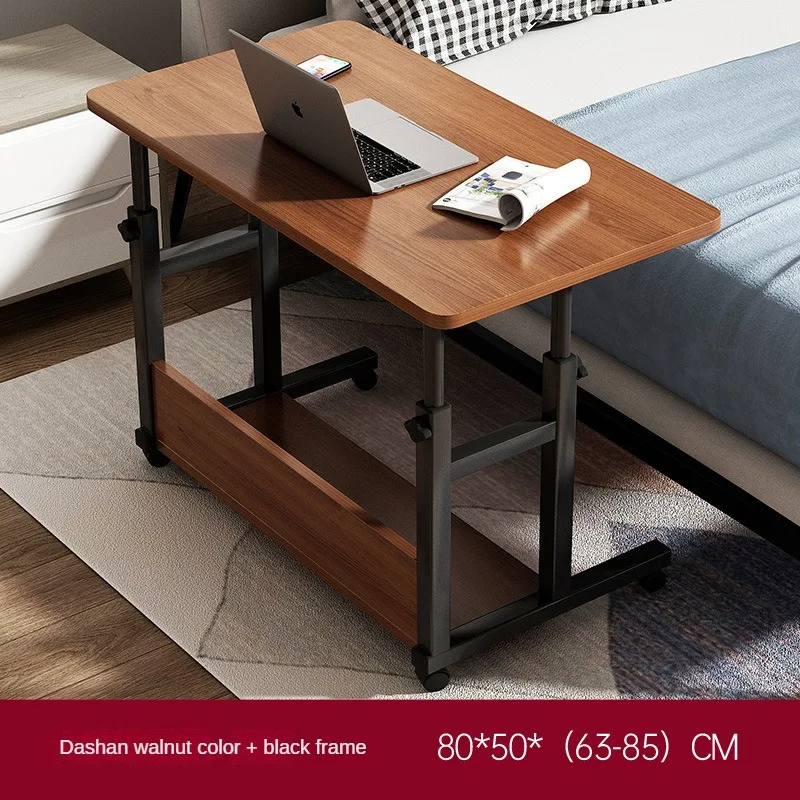 Bedroom Home Student Study Desk Bedside Table Multifunction Portable Wooden Mobile Tea Table