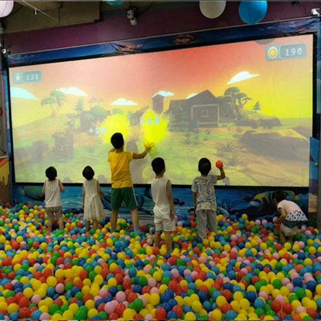 Interactive wall projector game, kids games interactive target smash ball wall
