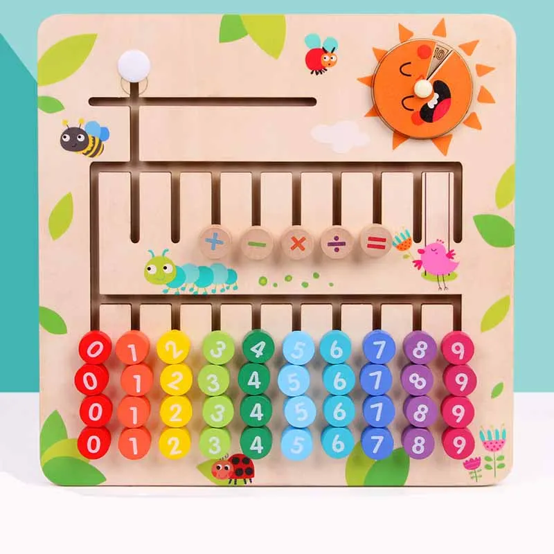 Wooden Math Toys for Children Montessori Materials Learning to Count Numbers Early Mathematics Education for Babies