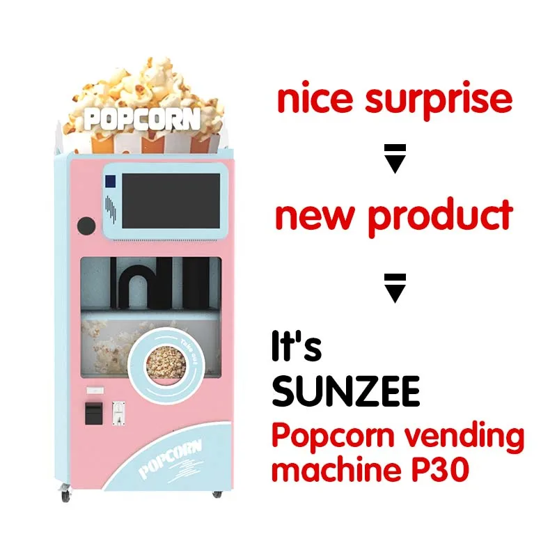 fully automatic  popcorn vending Machine manufacture Automatic Pop Corn Popcorn Vending Machine Mall