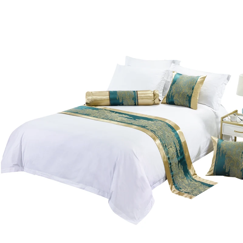 300TC White Stripe Design 5 Star Luxury Hotel Linen Bed Sheet Set