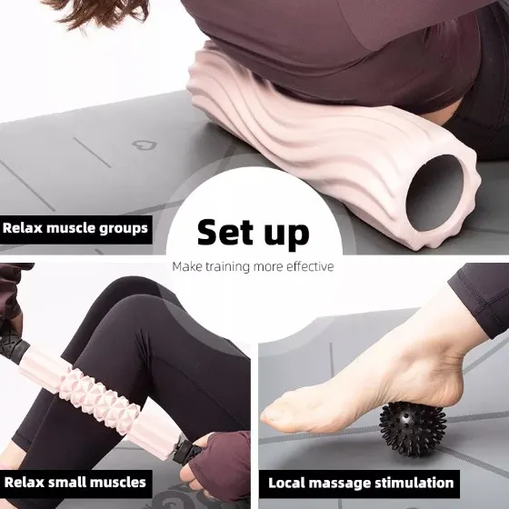 Yoga Foam Roller Fitness Massage Muscle Leg Muscle Relaxer Leg Mace Column