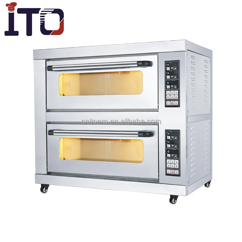 Commercial Bread Baking Oven Stainless Steel Deck Oven With Stone