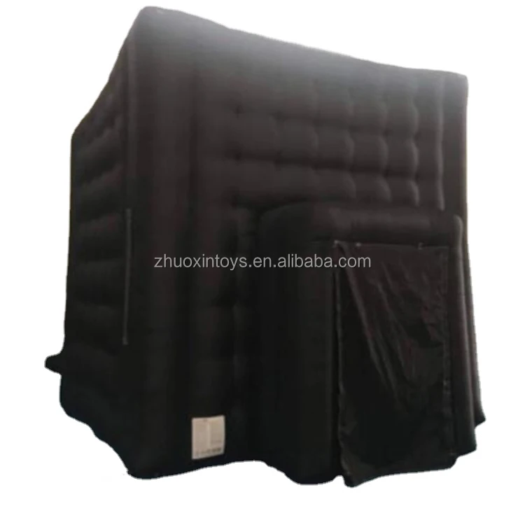 New arrival 12x12ft portable inflatable black cube with air blower