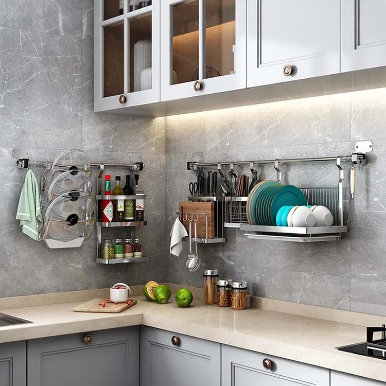 Pull Out Cloth Toilet Tissue Kitchen Shelf Wall Mounted Stainless Steel Storage Holder & Rack