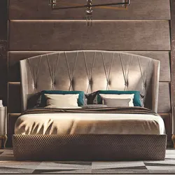 Soft modern upholstered bed in fabric interior design master bedroom furniture bed set with nightstand