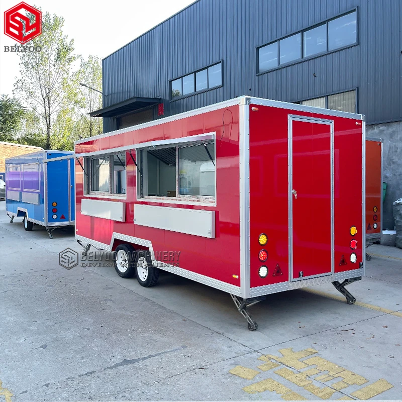 Sleek Ice Cream Truck and Food Trailer Fully Equipped with Concession Window for Vending